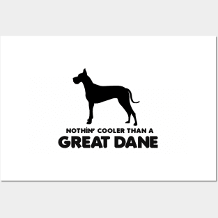 Great Dane Harlequin Great Danes Black and Fawn Great Danes Pattern in Red Posters and Art